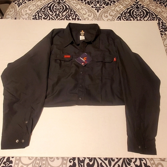 Lapco Navy Flame Resistant FR Workshirt Mens 5XL Long - Picture 1 of 7